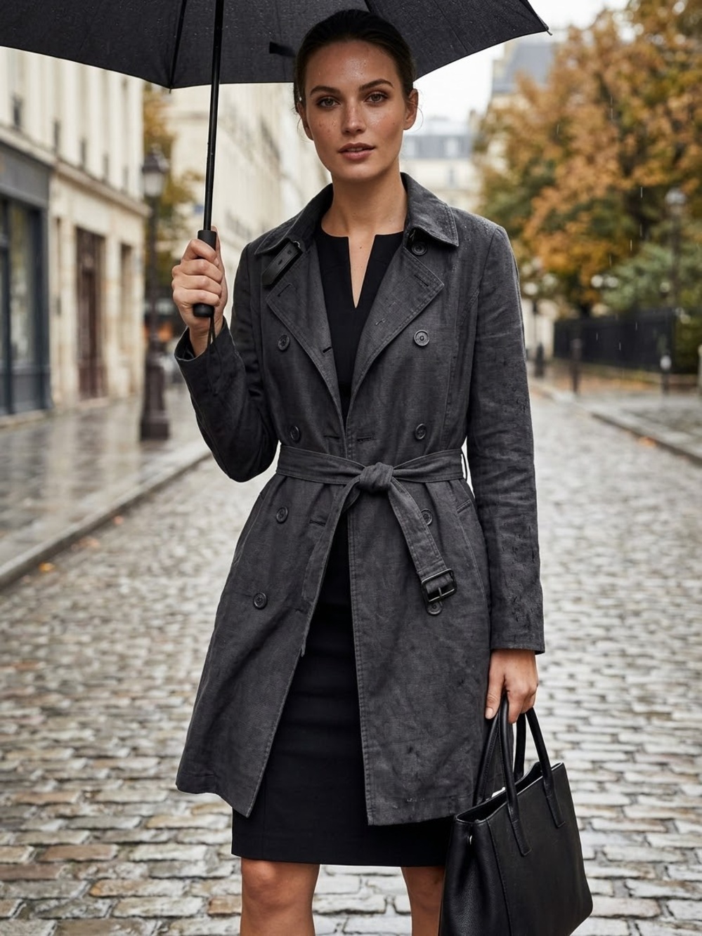 m0851 trench coat Linen Cotton & Resine Size 6